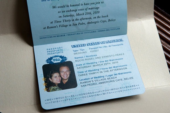 passport wedding invite