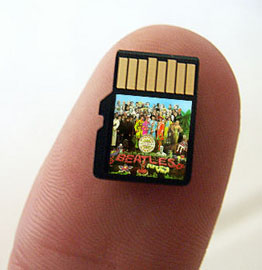 beatles music release gimmick flash card