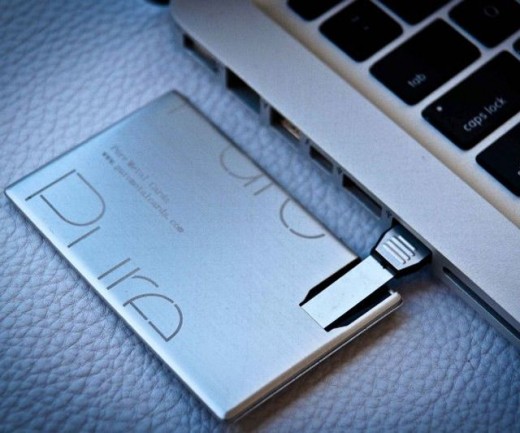 metallic USB business card