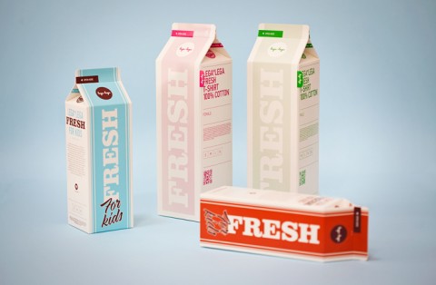 milk carton t-shirt packaging