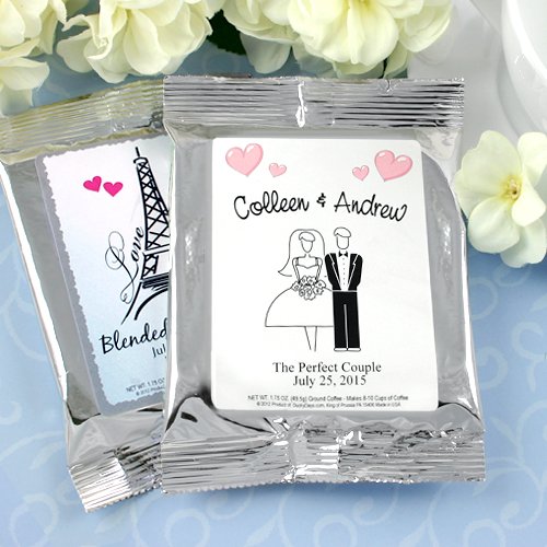 Practical wedding giveaways- coffee in foil