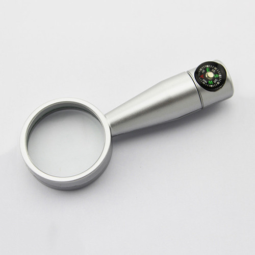 usb with magnifying glass and compass