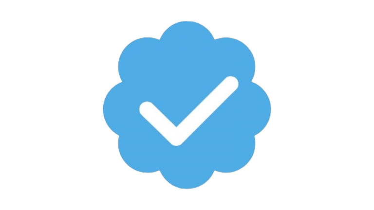 twitter verified check mark text