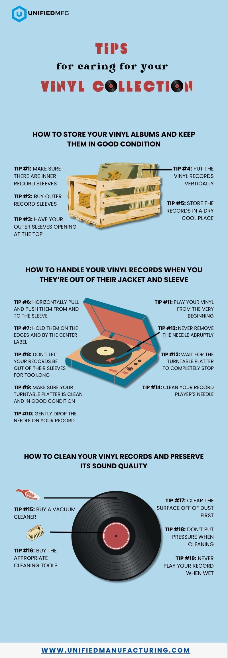 tips for caring your vinyl record collection